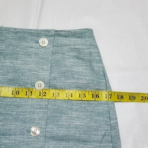 Nwt Loft 50% Linen Metallic Stripe Mini Skirt - Picture 5 of 9